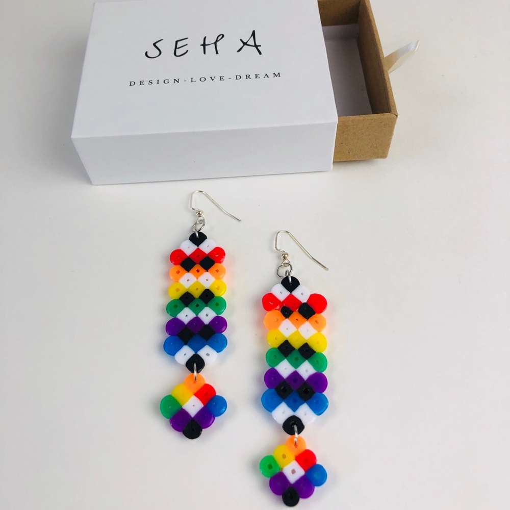 Super cute colorful handmade earrings